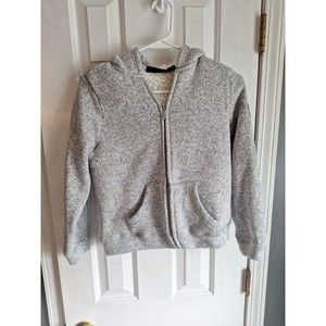 DKNY Womens Donna Kora Size Medium 10/12 Gray Zip Up Hoodie